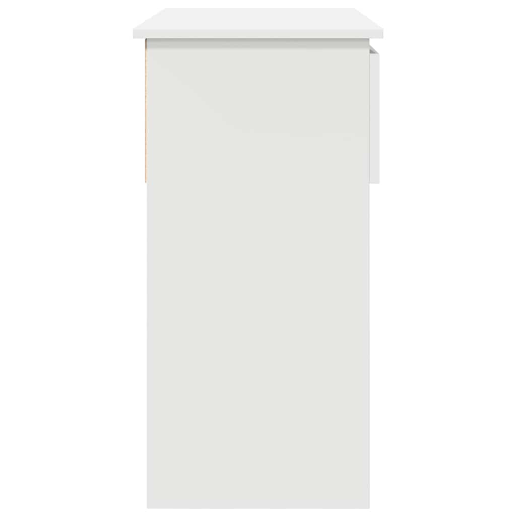 Avlastningsbord Konsollbord Hvit med skuffer 85,5x38,5x74,5 cm