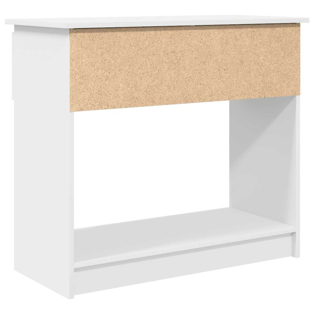 Avlastningsbord Konsollbord Hvit med skuffer 85,5x38,5x74,5 cm
