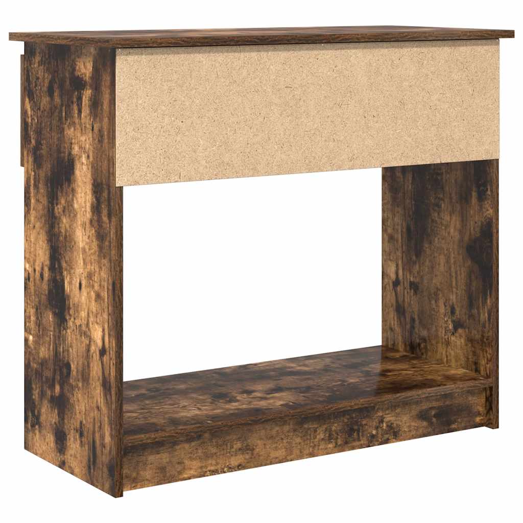 Avlastningsbord Konsollbord Røkt Eik med skuffer 85,5x38,5x74,5 cm
