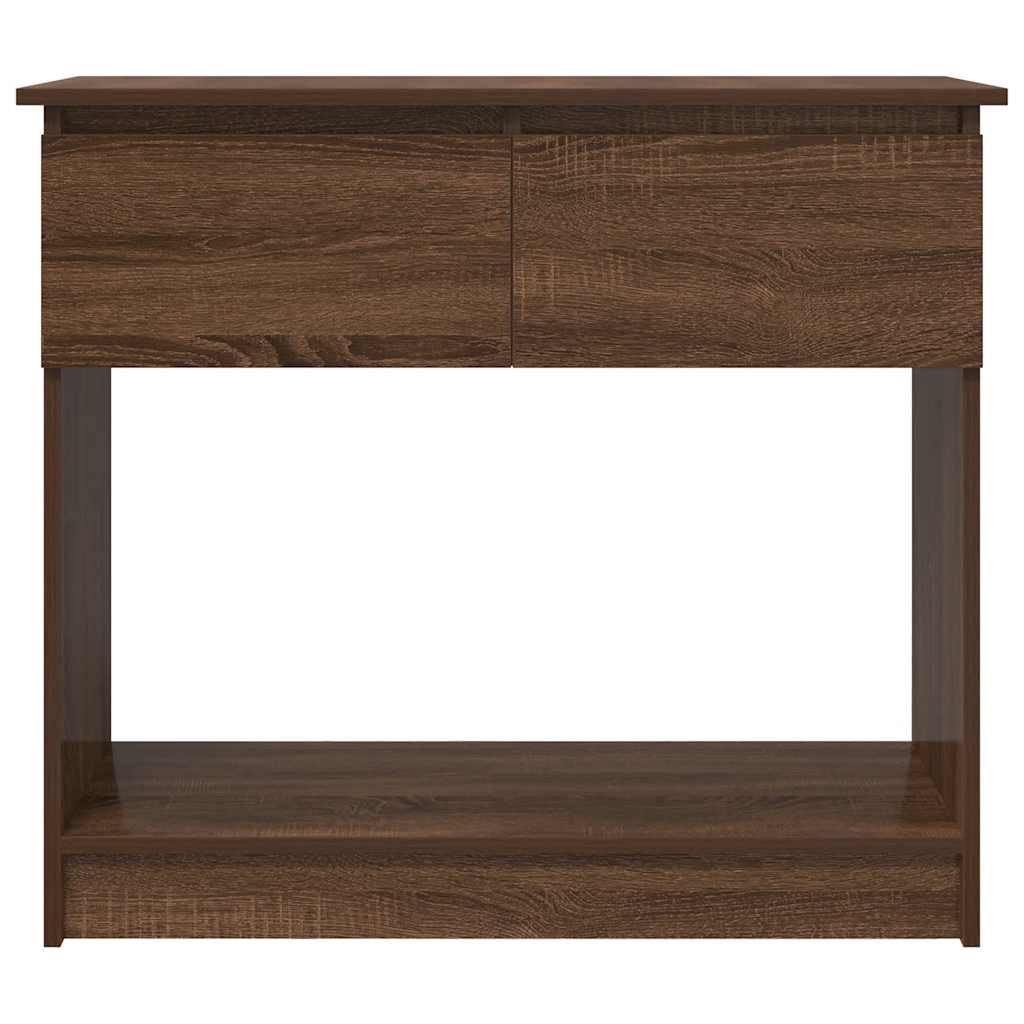 Avlastningsbord konsollbord Brun Eik med skuffer 85,5x38,5x74,5 cm