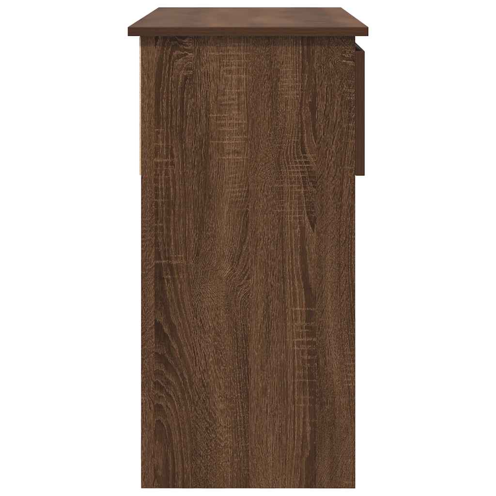 Avlastningsbord konsollbord Brun Eik med skuffer 85,5x38,5x74,5 cm