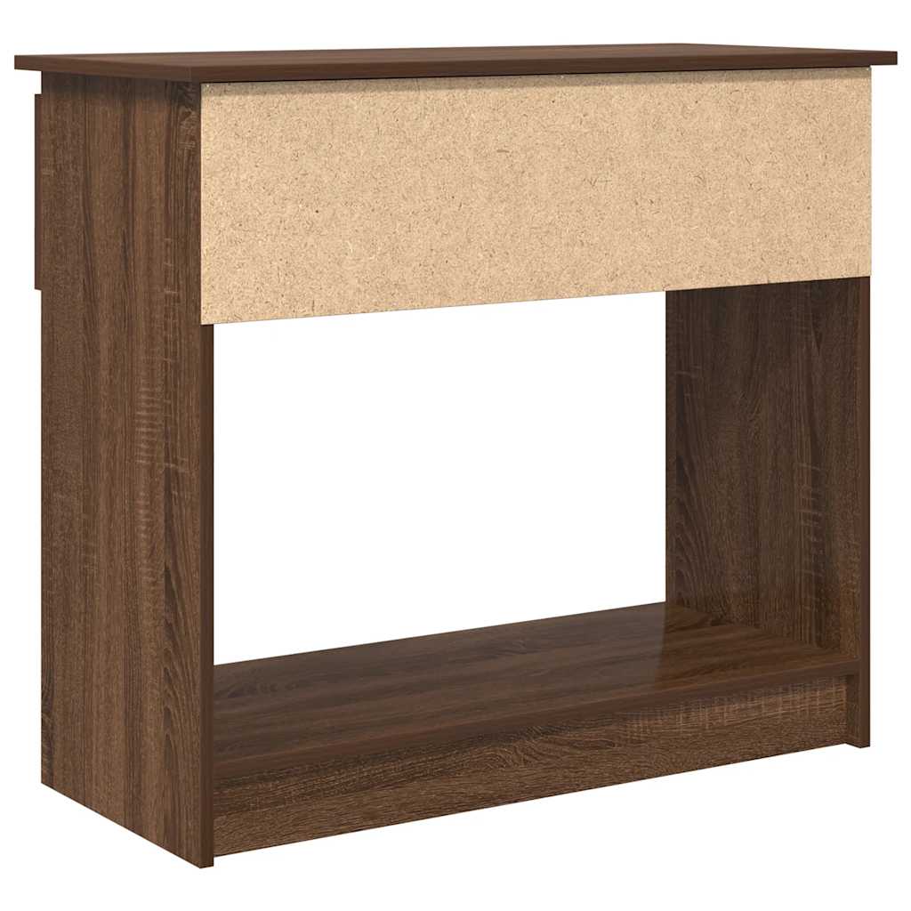 Avlastningsbord konsollbord Brun Eik med skuffer 85,5x38,5x74,5 cm