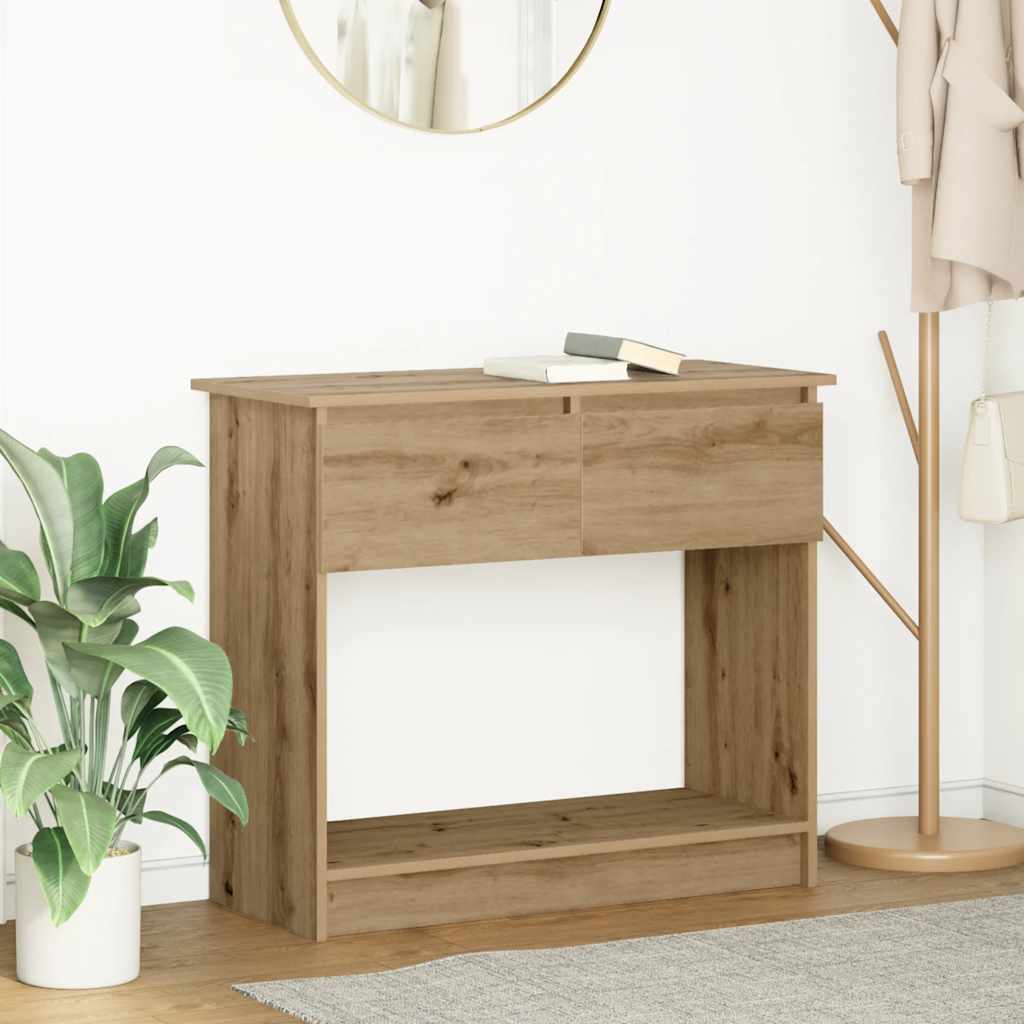 Avlastningsbord konsollbord Artisan Eik med skuffer 85,5x38,5x74,5 cm