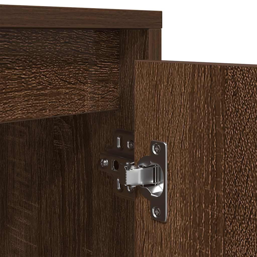 TV-Møbel Brun Eik TV-benk med LED-lys 100x41x50 cm