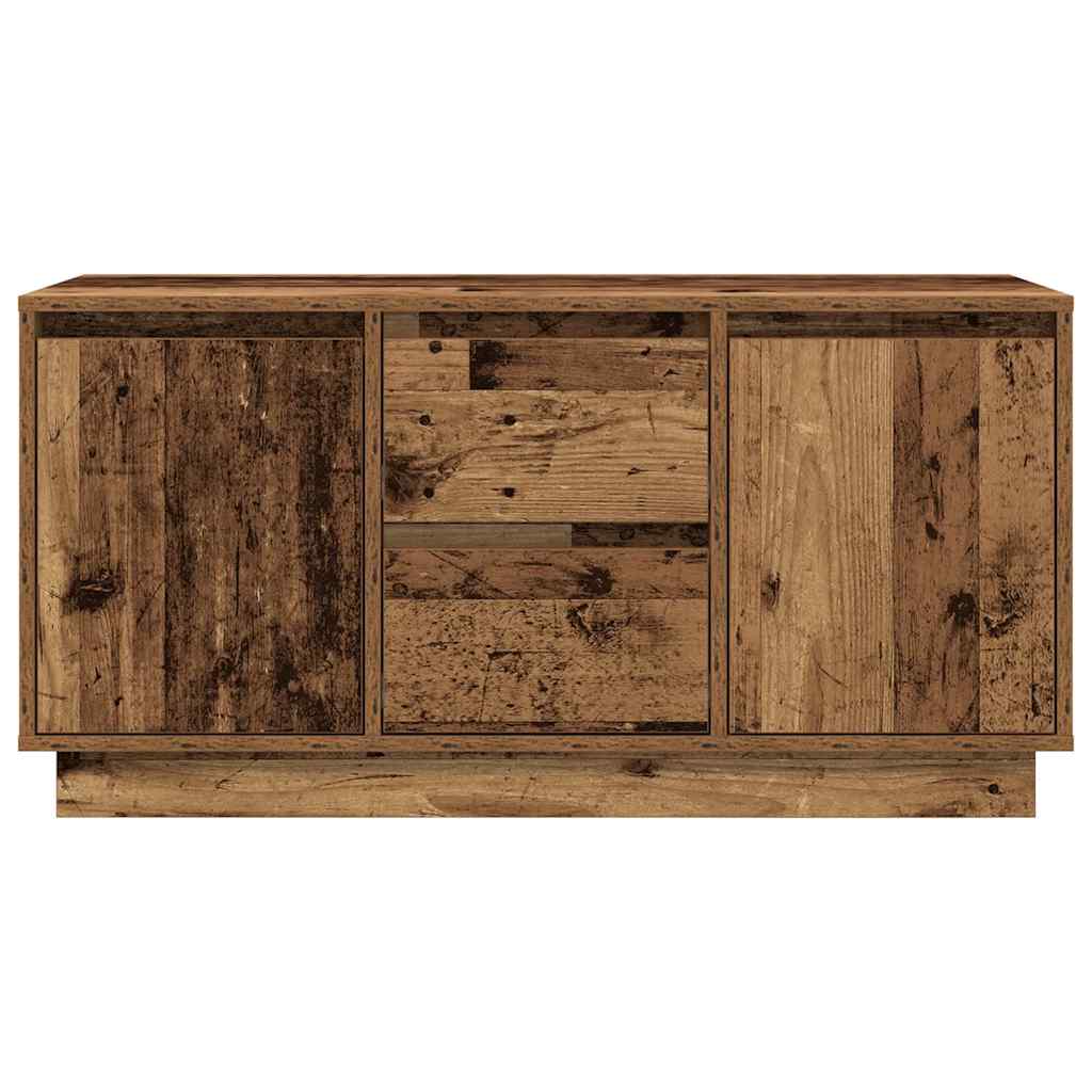 TV-Møbel Gammelt Tre Tv-benk med LED-lys 100x41x50 cm