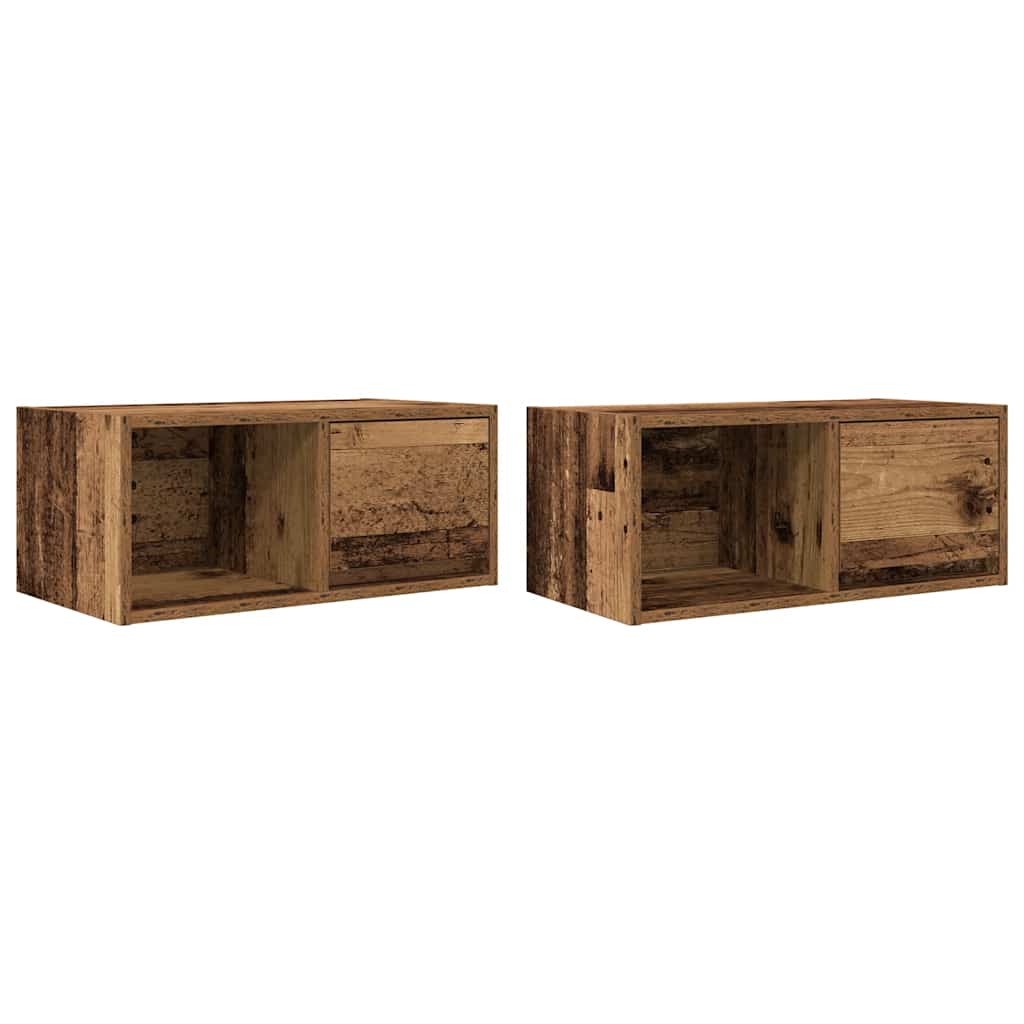 TV-Møbel Gammelt Tre Tv-benker 2 stk 60x31x25,5 cm