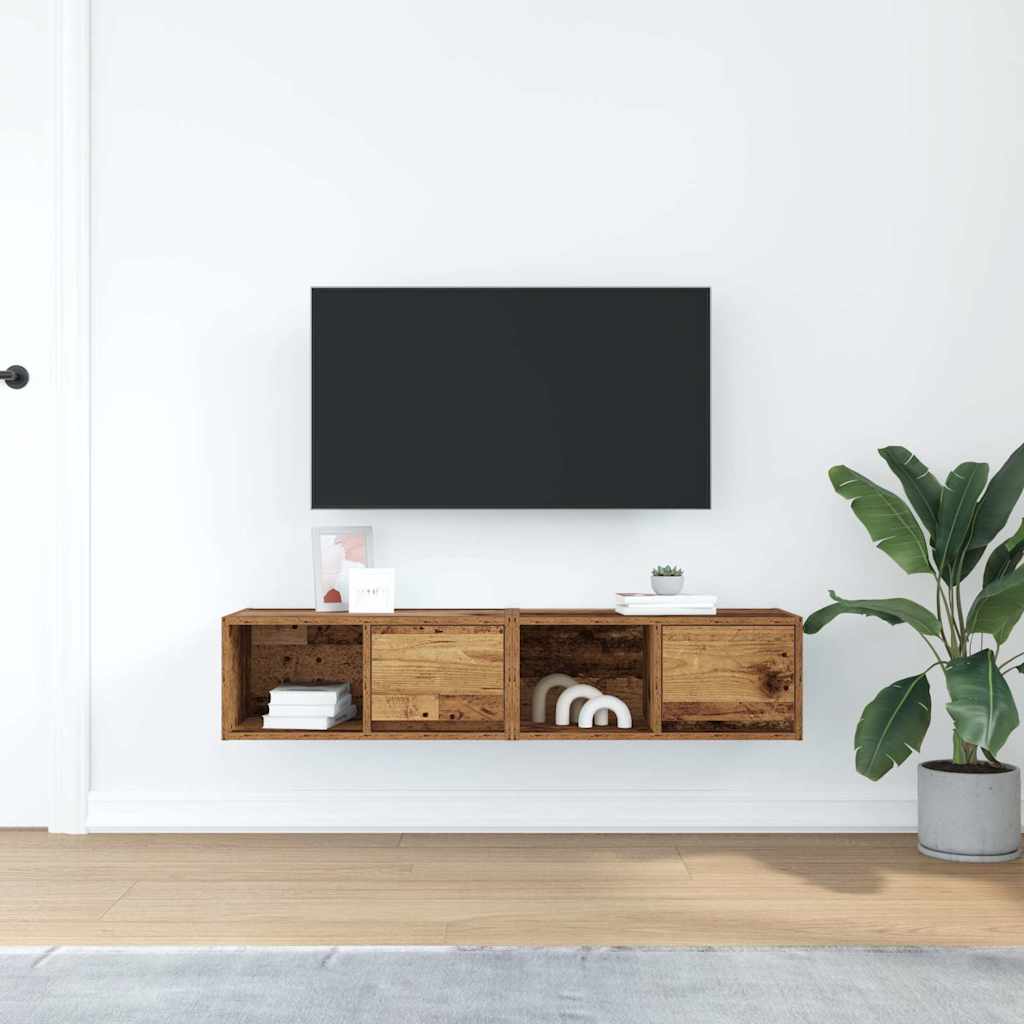 TV-Møbel Gammelt Tre Tv-benker 2 stk 60x31x25,5 cm