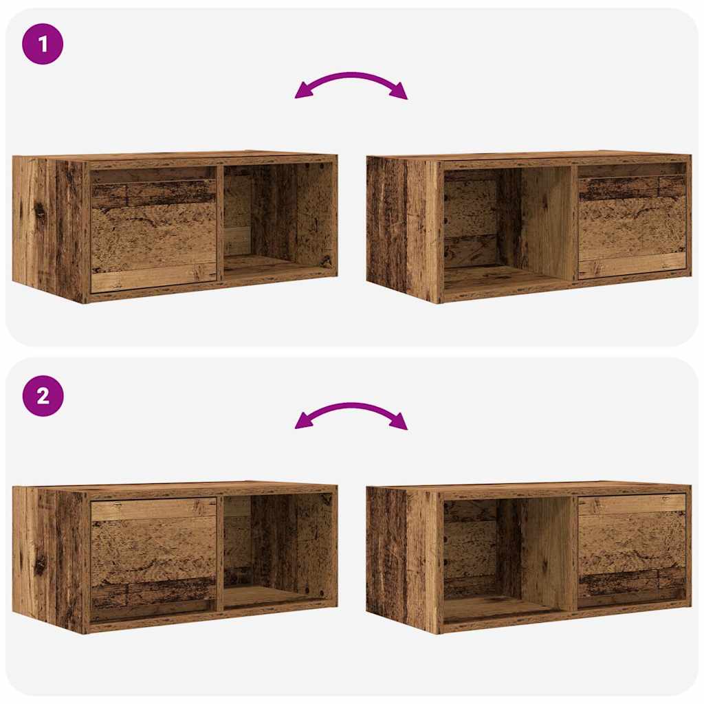 TV-Møbel Gammelt Tre Tv-benker 2 stk 60x31x25,5 cm