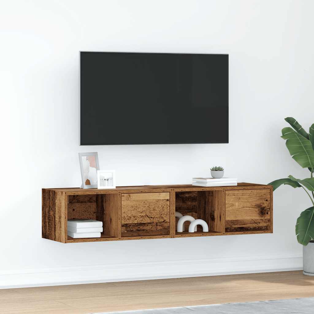 TV-Møbel Gammelt Tre Tv-benker 2 stk 60x31x25,5 cm