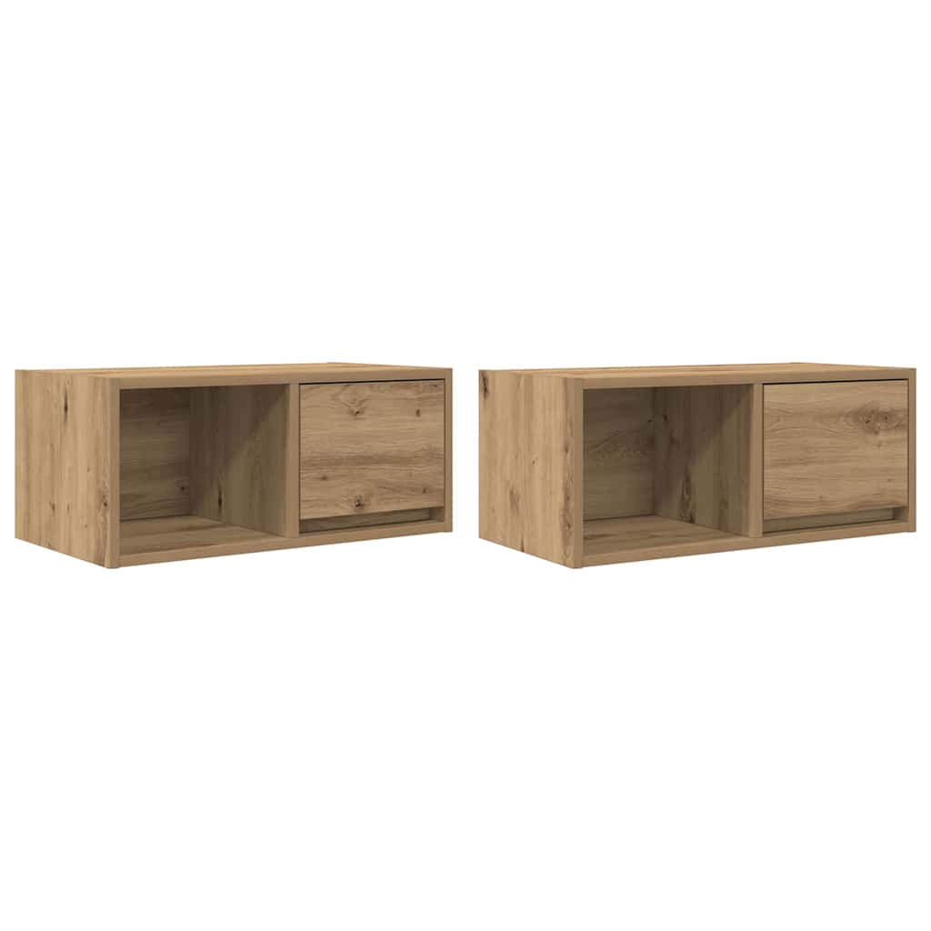 TV-Møbel Artisan Eik Tv-benker 2 stk 60x31x25,5 cm