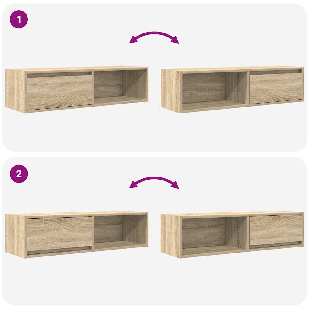 TV-Møbel Sonoma Eik TV-benk 100x31x25,5 cm