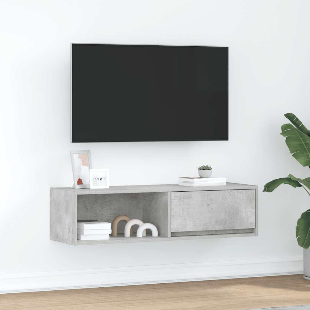 TV-Møbel Betonggrå TV-benk 100x31x25,5 cm