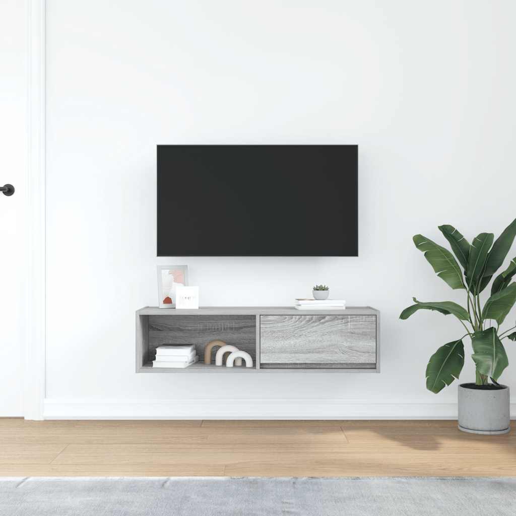 TV-Møbel Sonoma Grå Tv-benk Eik 100x31x25,5 cm