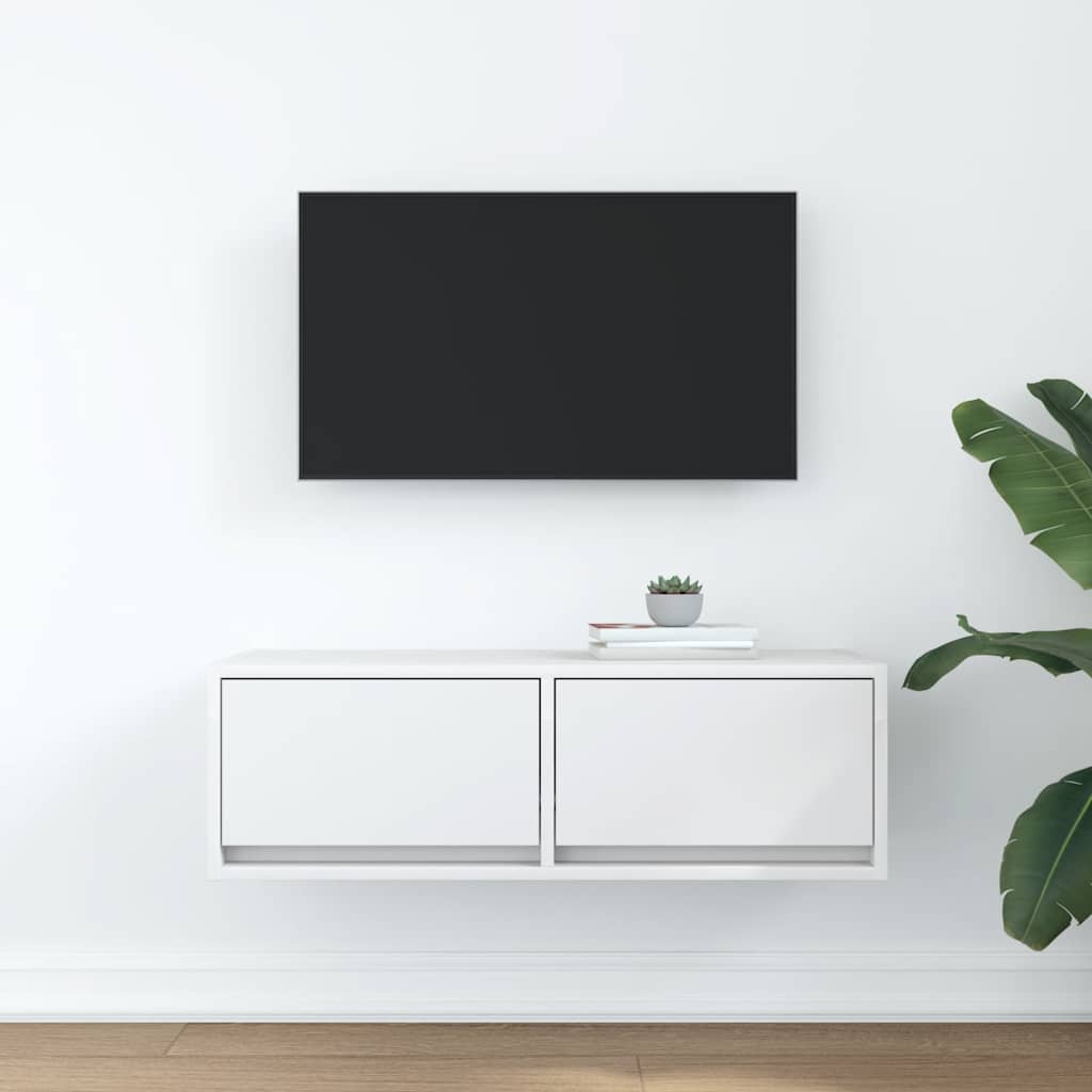 TV-Møbel Hvit Tv-benk 80x31x25,5 cm