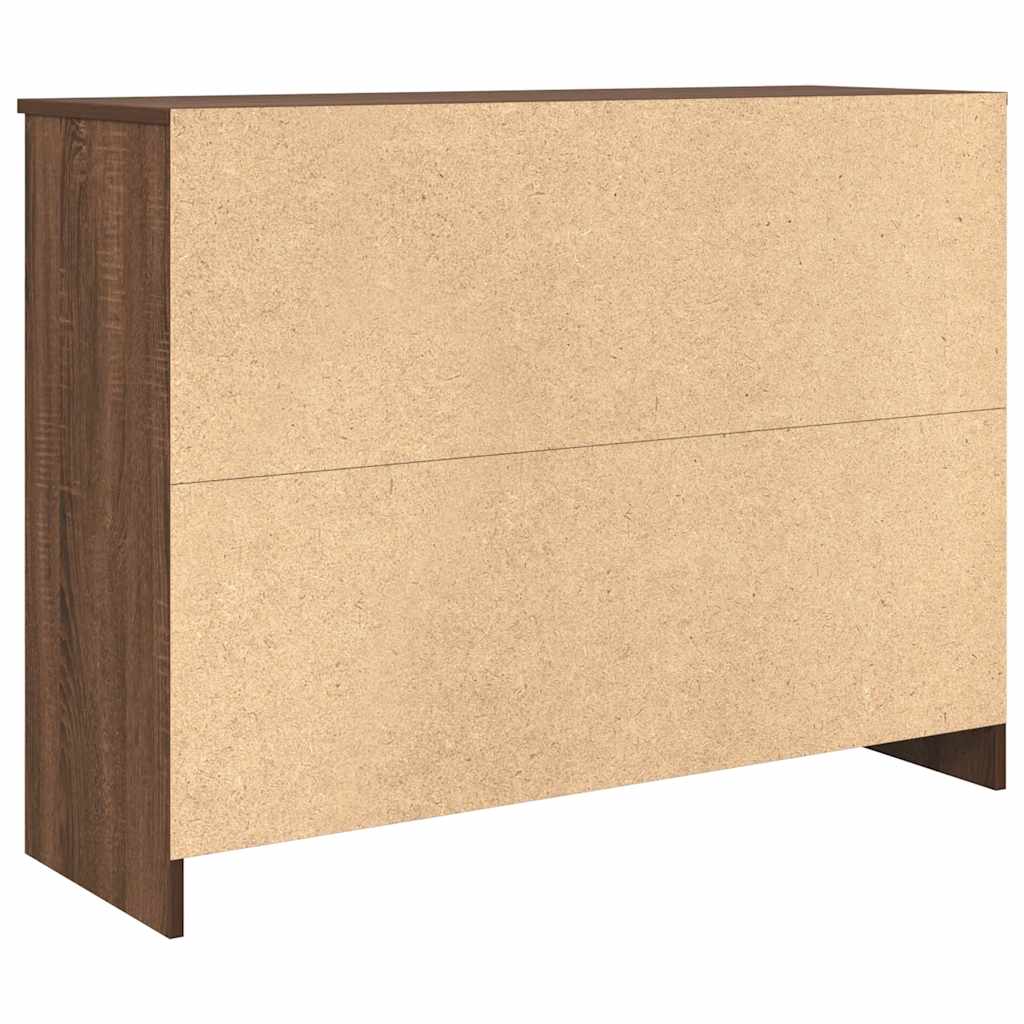 Skjenk Brun Eik med 6 skuffer 101x35x76 cm