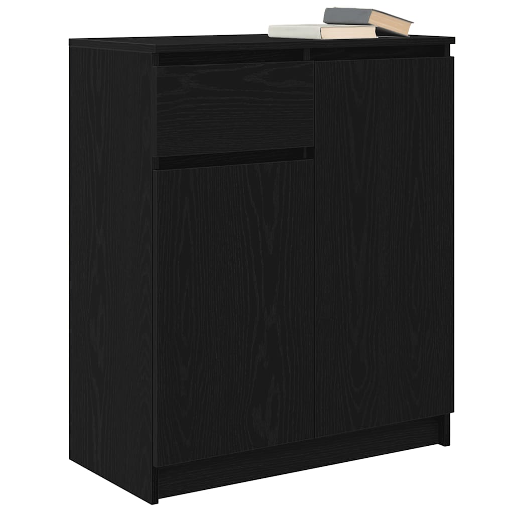 Skjenk Svart Eik med skuff 71x35x84 cm