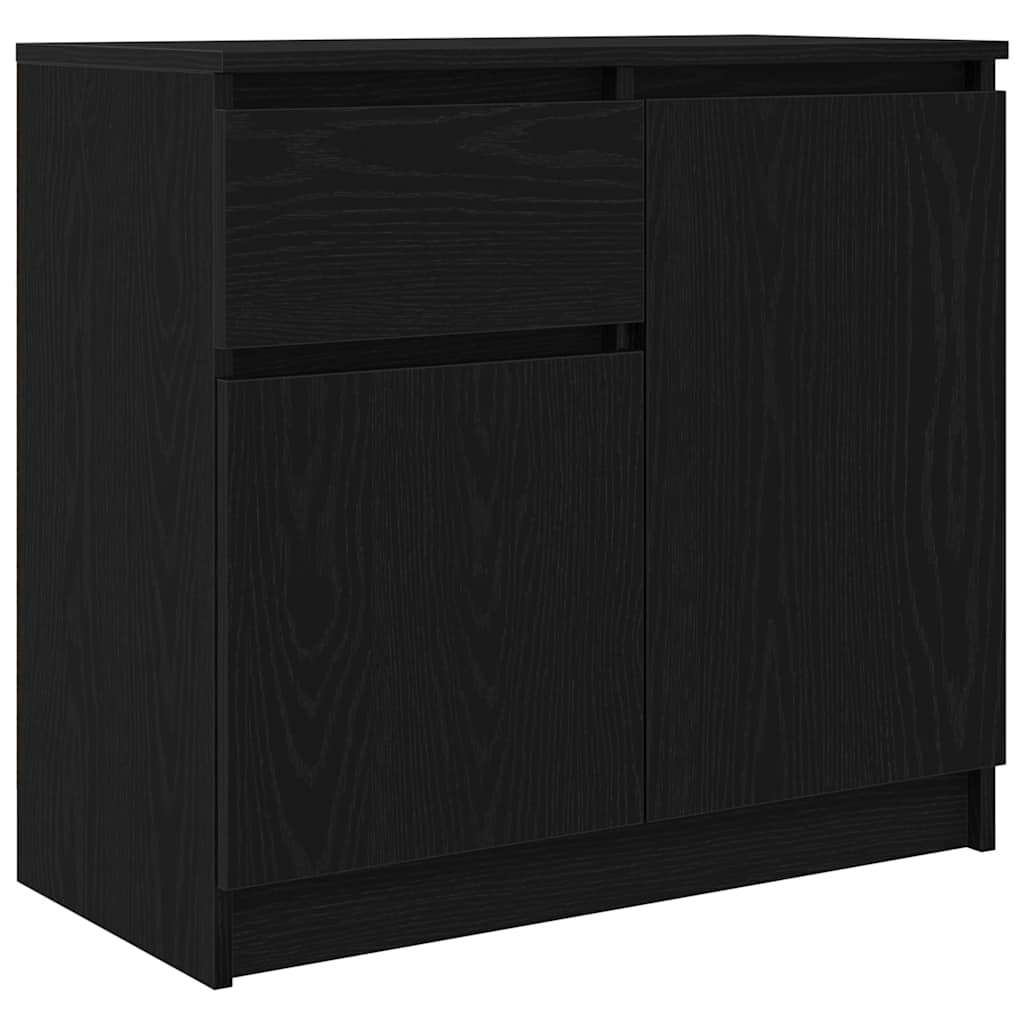 Skjenk Svart Eik med skuff 71x35x65 cm