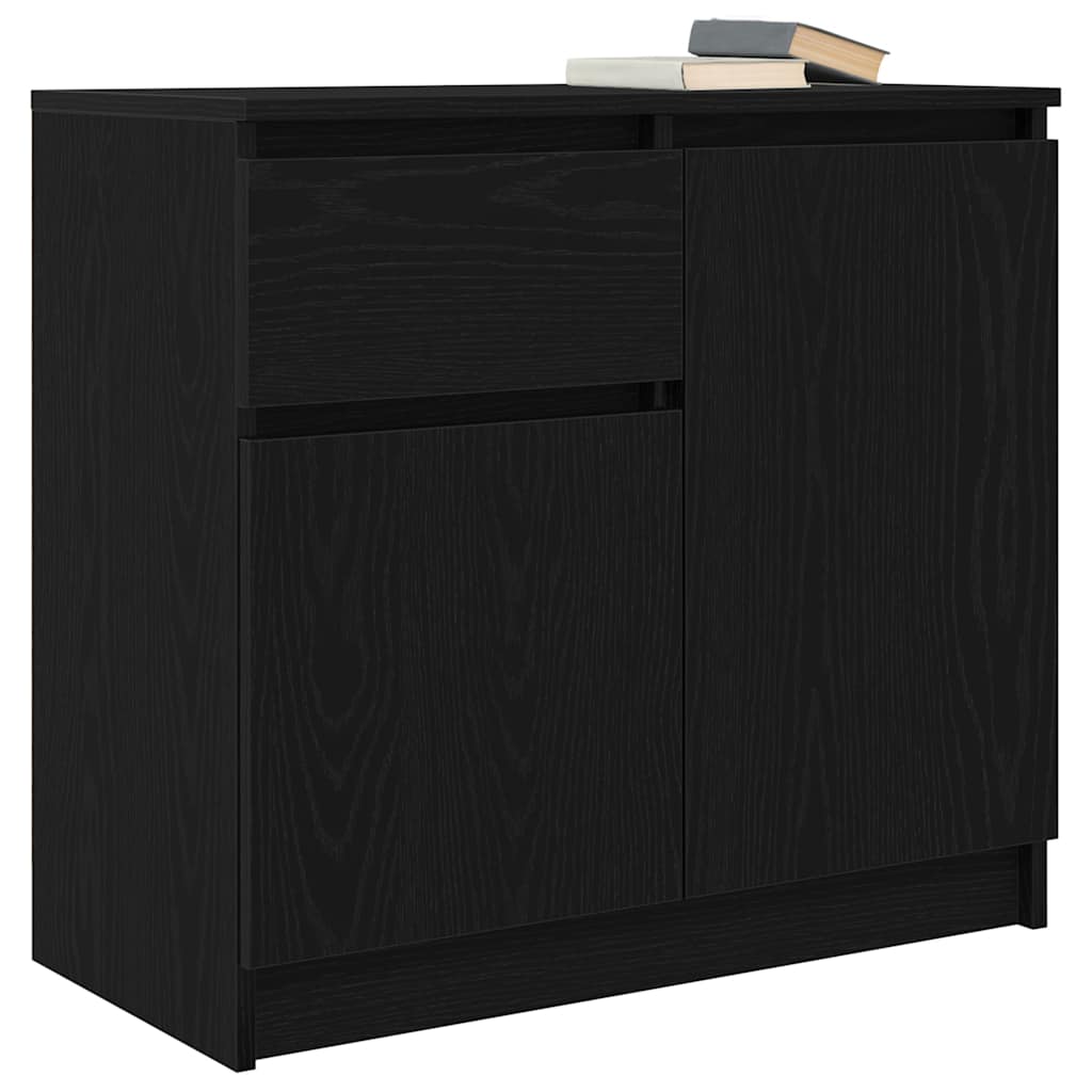 Skjenk Svart Eik med skuff 71x35x65 cm