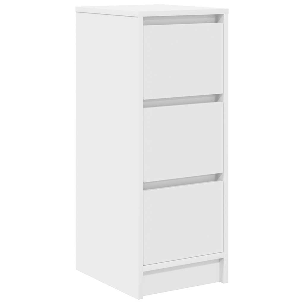 Skjenk hvit 29,5x34x76 cm konstruert tre