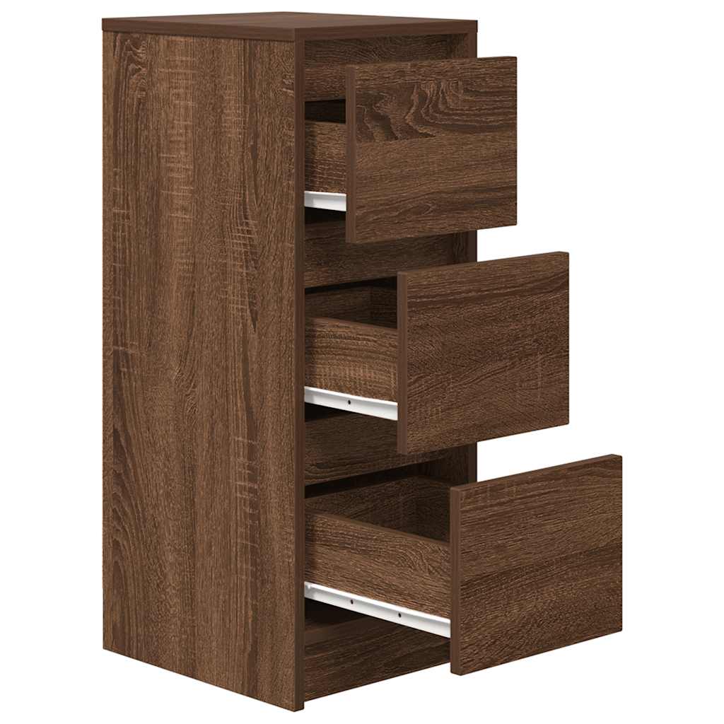 Skjenk brun eik 29,5x34x76 cm konstruert tre