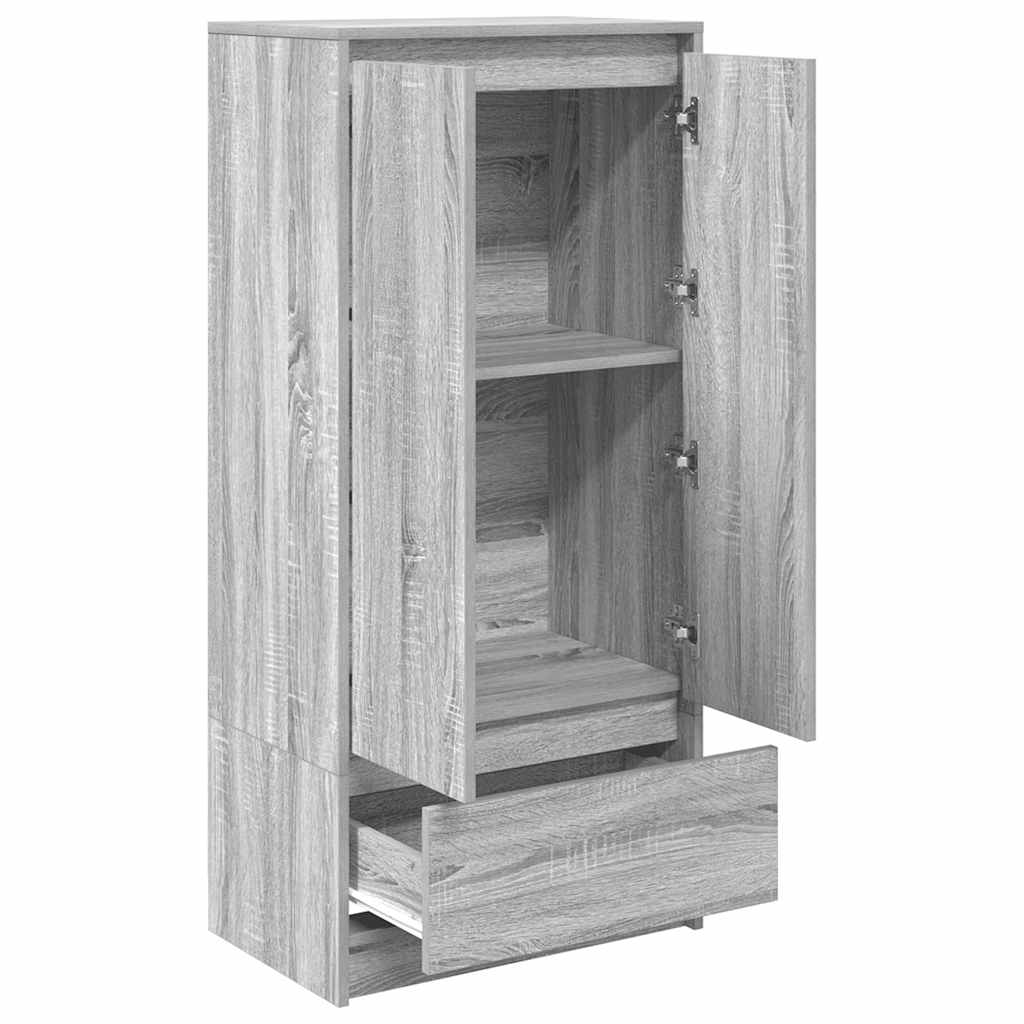 Skap Sonoma Grå med skuff 55,5x34x119,5 cm