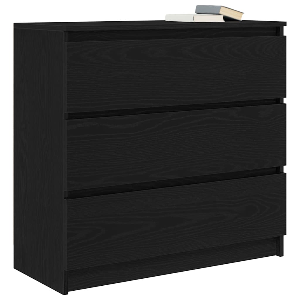 Skjenk Svart Eik 80x35x76 cm