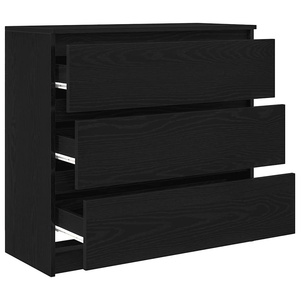 Skjenk Svart Eik 80x35x76 cm