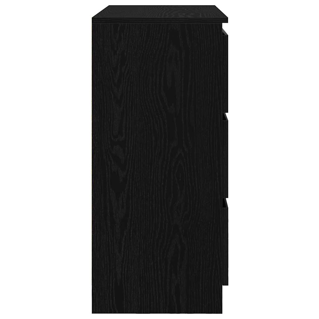 Skjenk Svart Eik 80x35x76 cm