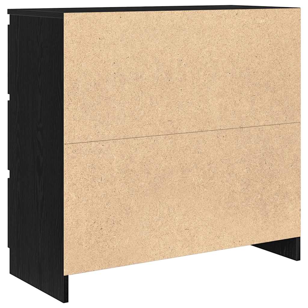 Skjenk Svart Eik 80x35x76 cm