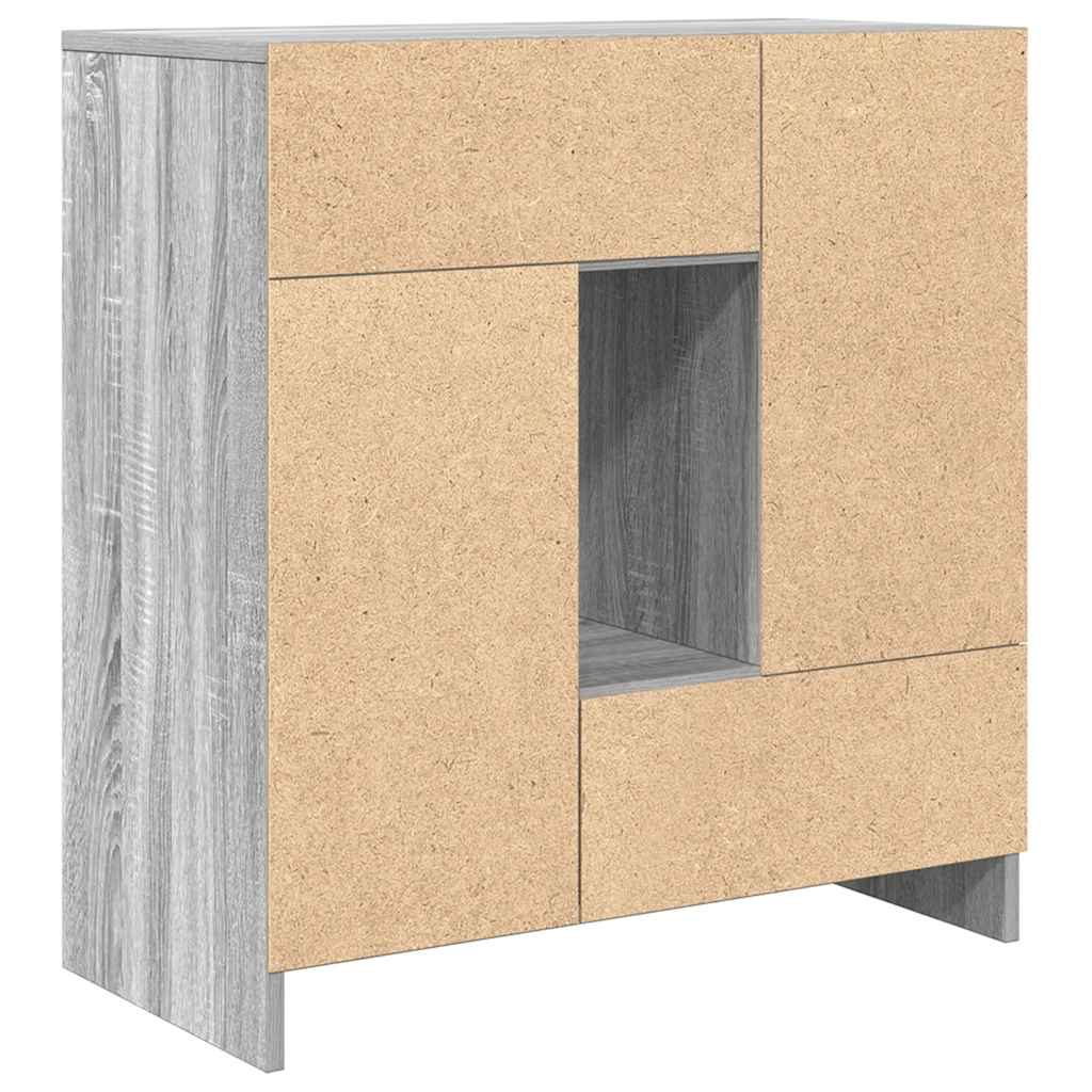 Skjenk Sonoma Grå med skuffer og dører 70,5x34x74,5 cm