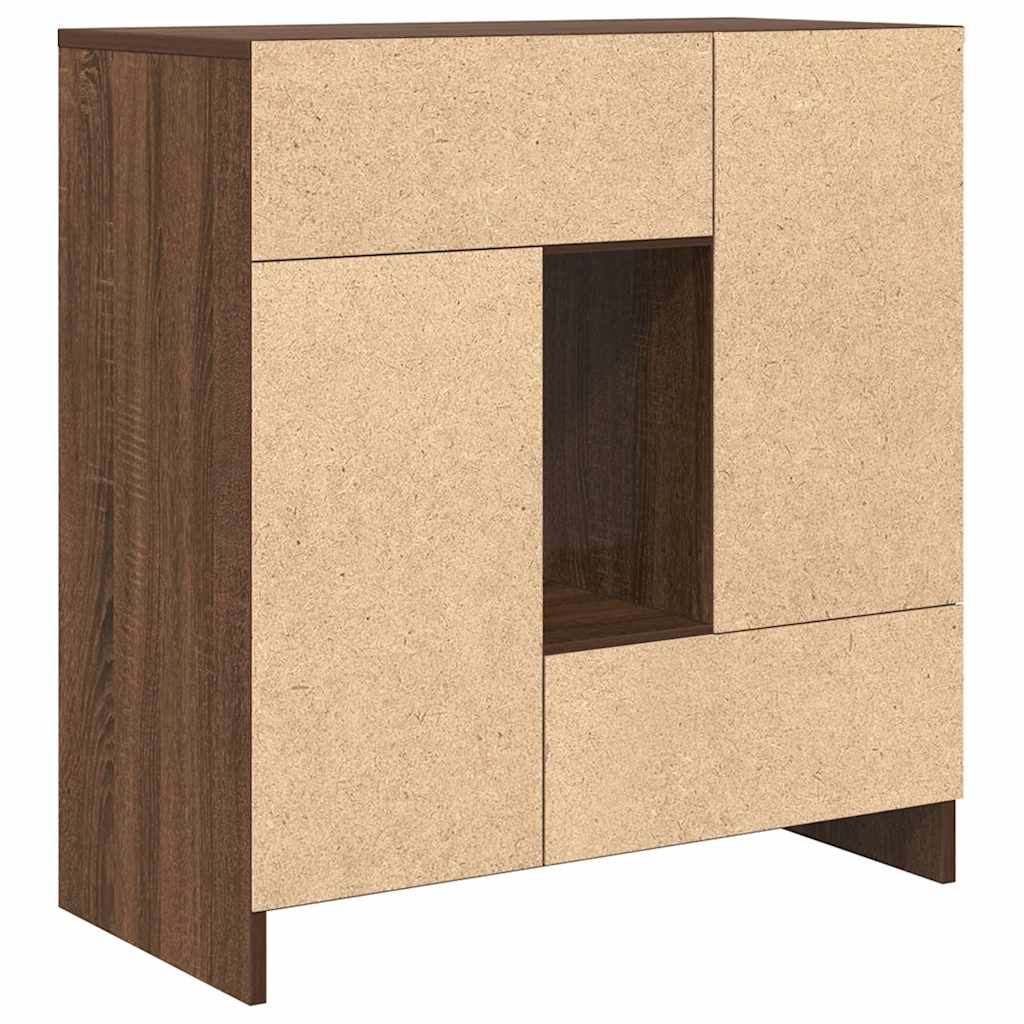 Skjenk Brun Eik med skuffer og dører 70,5x34x74,5 cm