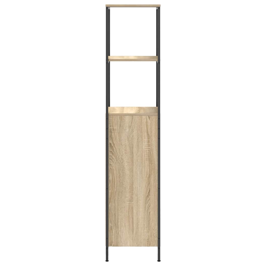 Baderomsskap med hyller sonoma eik 36x35x165 cm