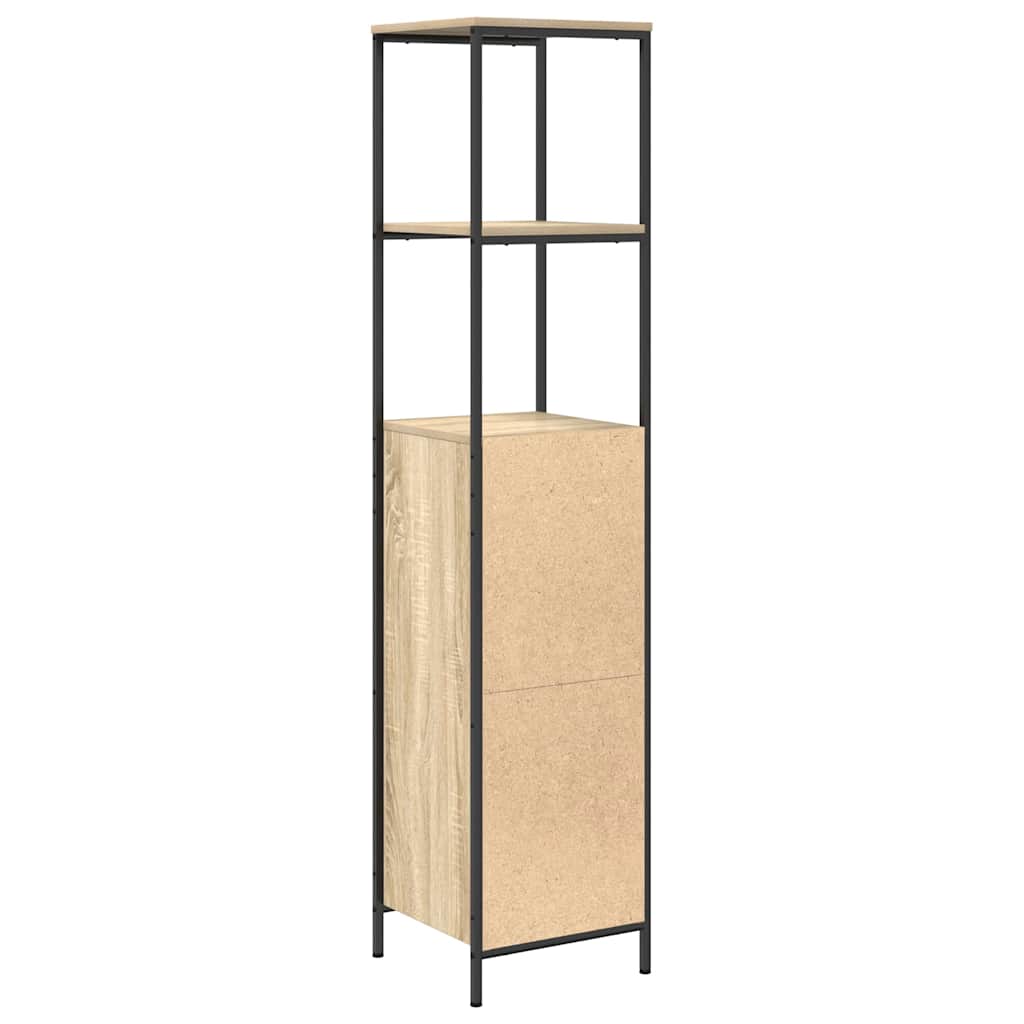 Baderomsskap med hyller sonoma eik 36x35x165 cm