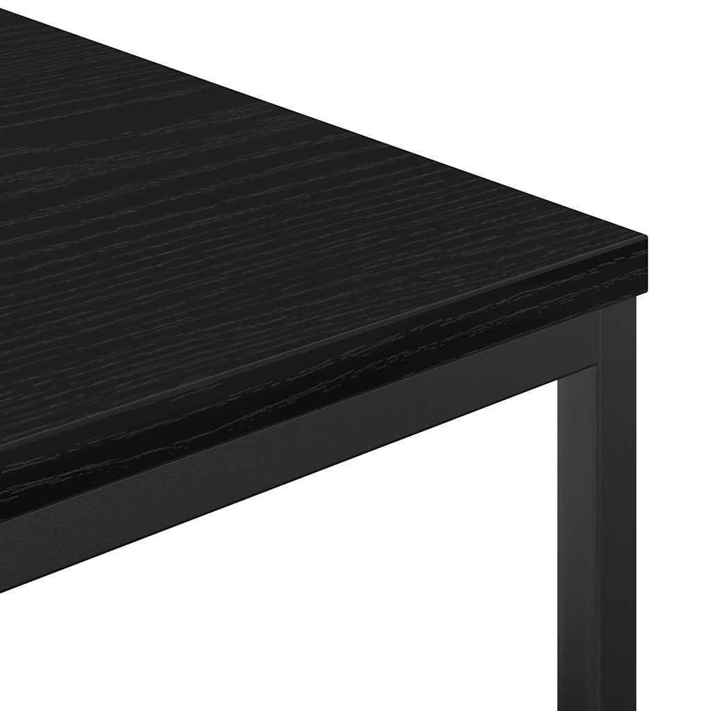 Baderomsskap med hyller svart eik 76,5x35x95 cm