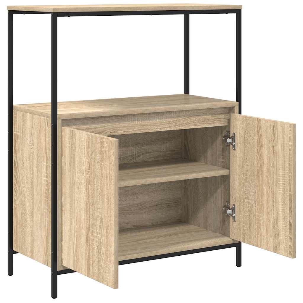 Baderomsskap med hyller sonoma eik 76,5x35x95 cm