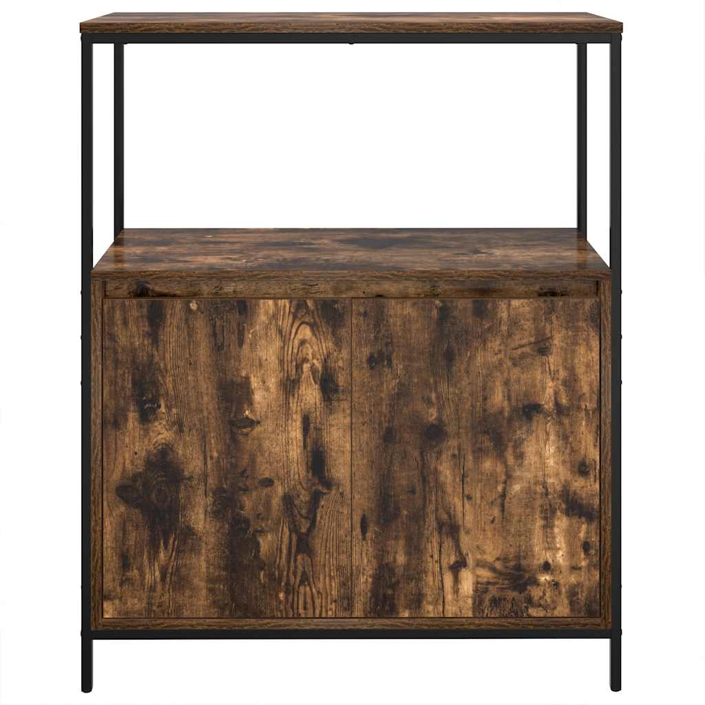 Baderomsskap med hyller røkt eik 76,5x35x95 cm