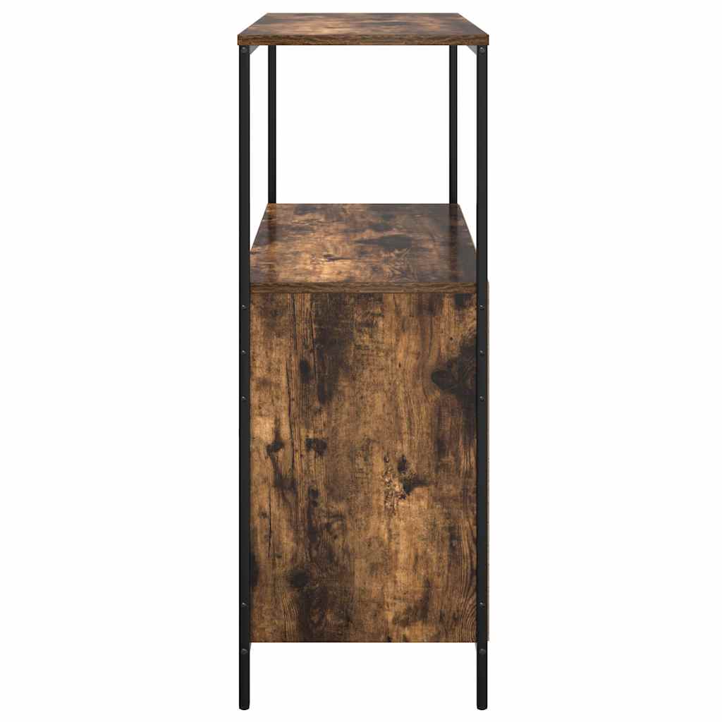 Baderomsskap med hyller røkt eik 76,5x35x95 cm