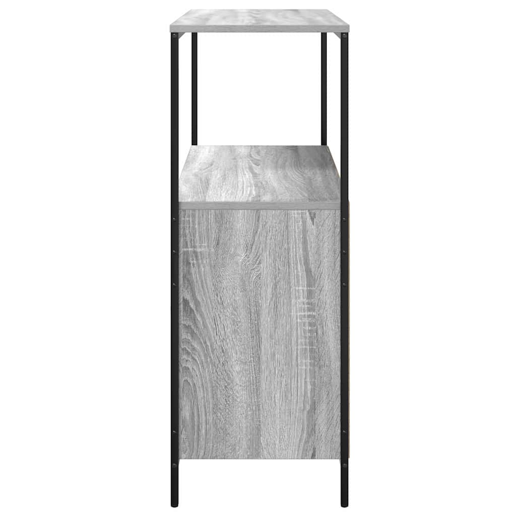 Baderomsskap med hyller grå eik 76,5x35x95 cm