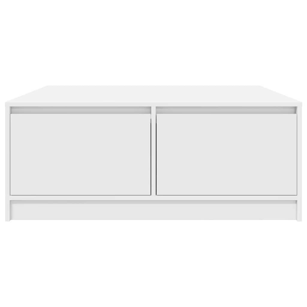 Salongbord Sofabord Hvit med skuffer 100x100x40 cm