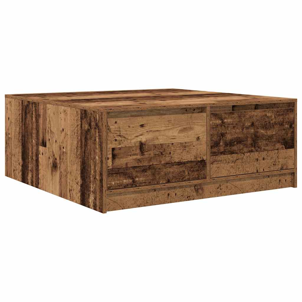 Salongbord Sofabord Gammelt Tre med skuffer 100x100x40 cm