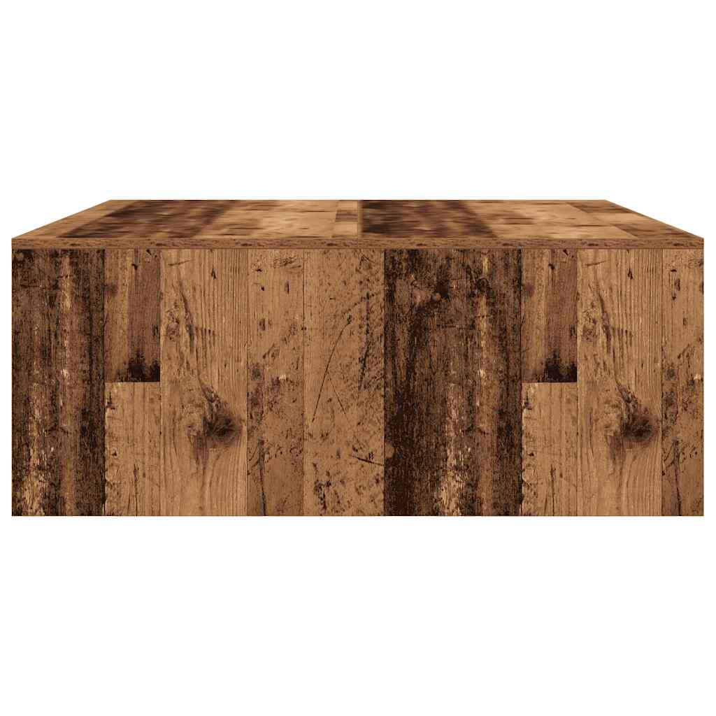 Salongbord Sofabord Gammelt Tre med skuffer 100x100x40 cm