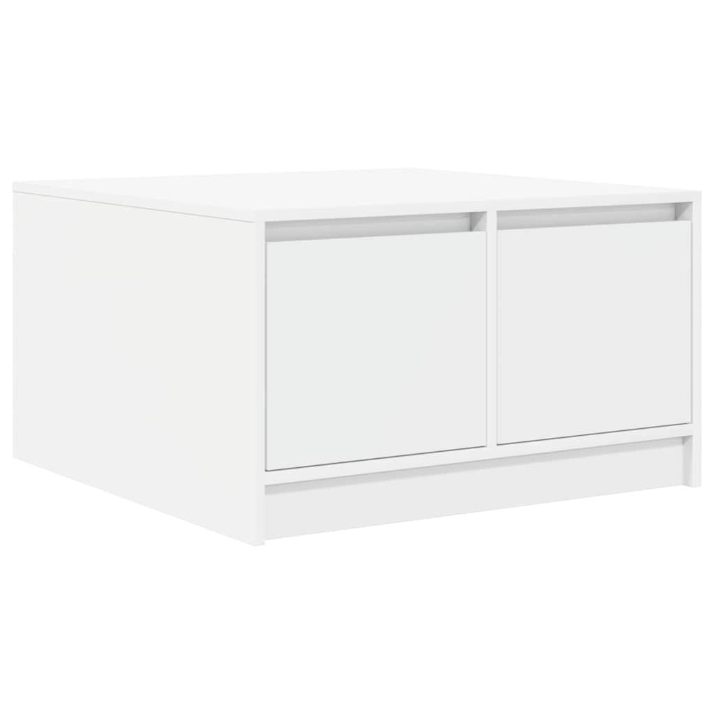 Salongbord Sofabord Hvit med skuffer 70,5x70x40 cm