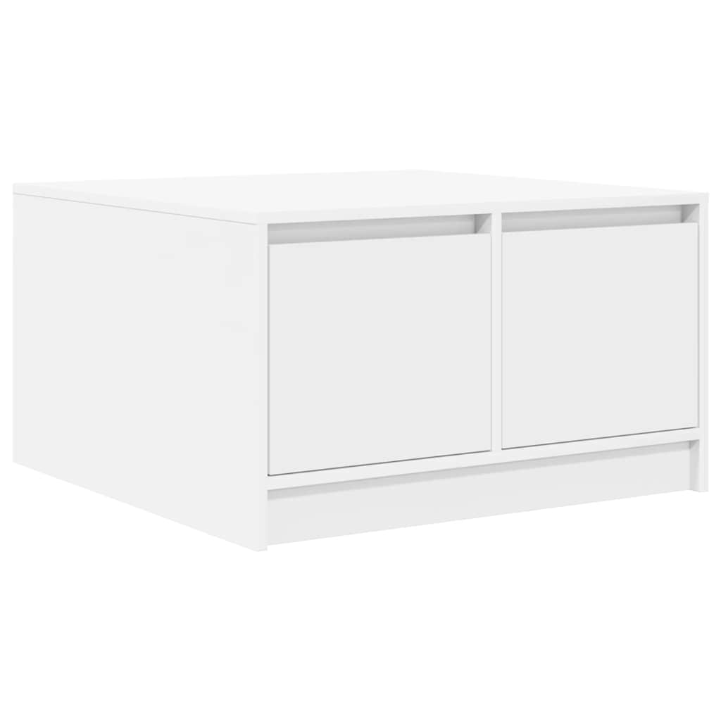 Salongbord Sofabord Hvit med skuffer 70,5x70x40 cm