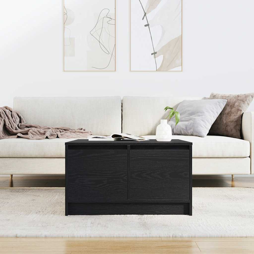 Salongbord Sofabord Svart med skuffer 70,5x70x40 cm