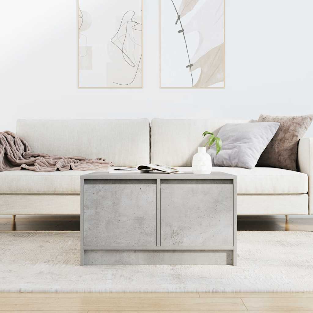 Salongbord Sofabord Betonggrå med skuffer 70,5x70x40 cm