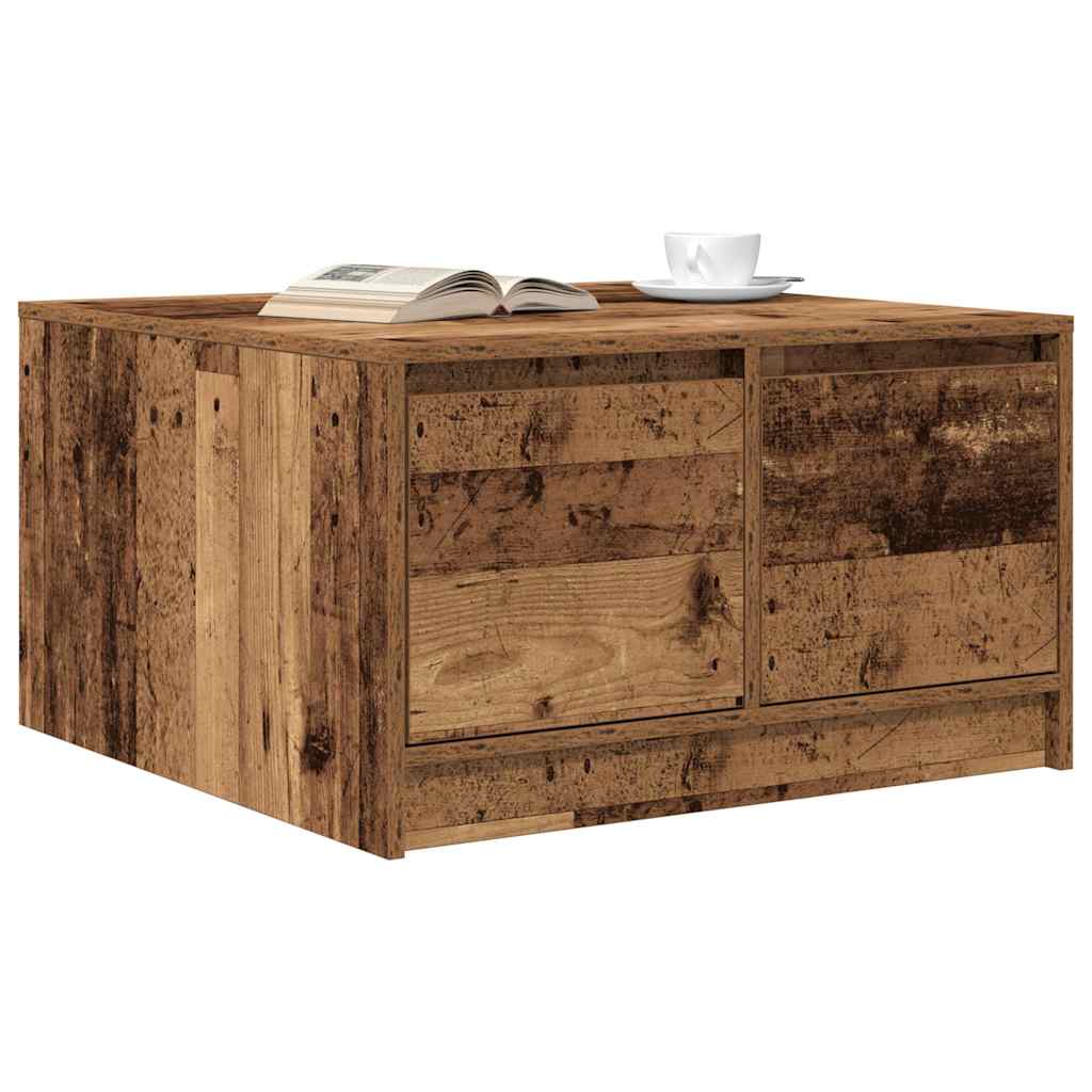 Salongbord Sofabord Gammelt Tre med skuffer 70,5x70x40 cm