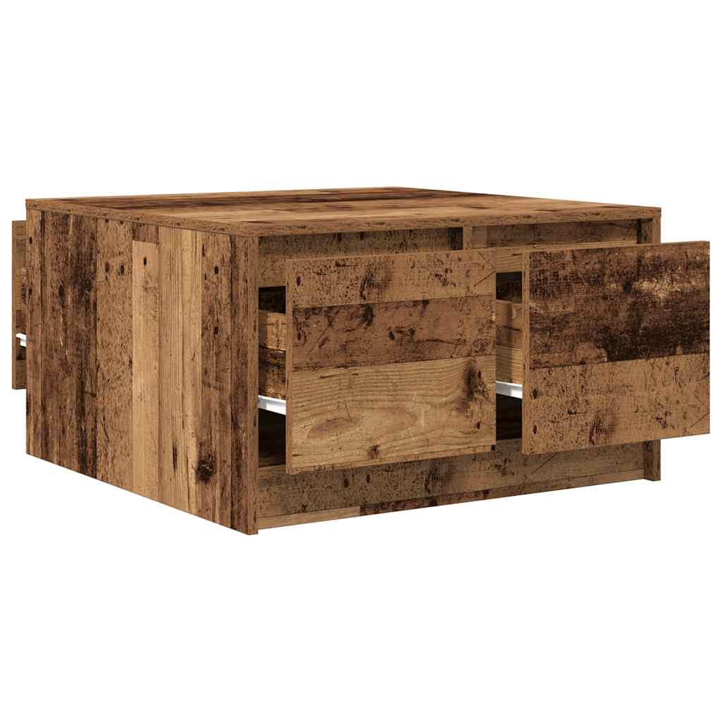 Salongbord Sofabord Gammelt Tre med skuffer 70,5x70x40 cm