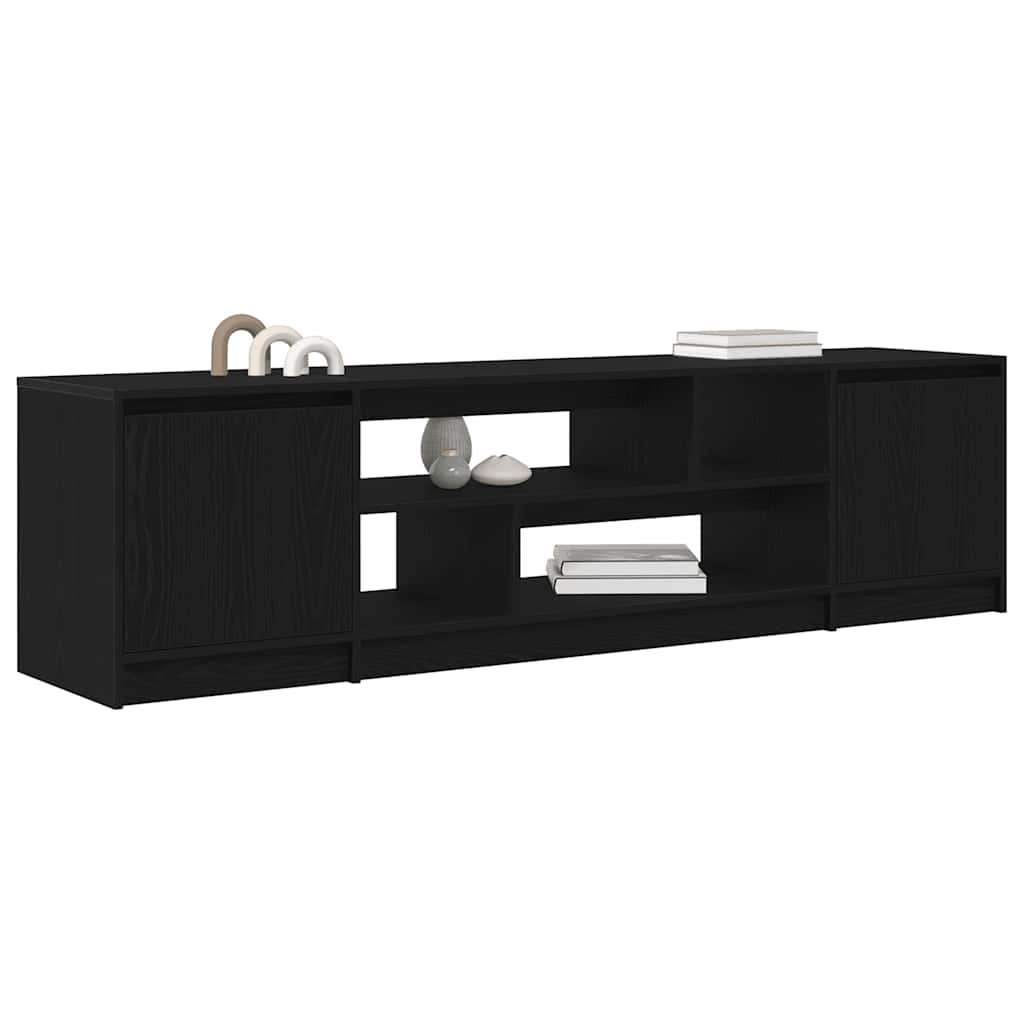 TV-Møbel Svart Eik TV-benk 188,5x41x50 cm