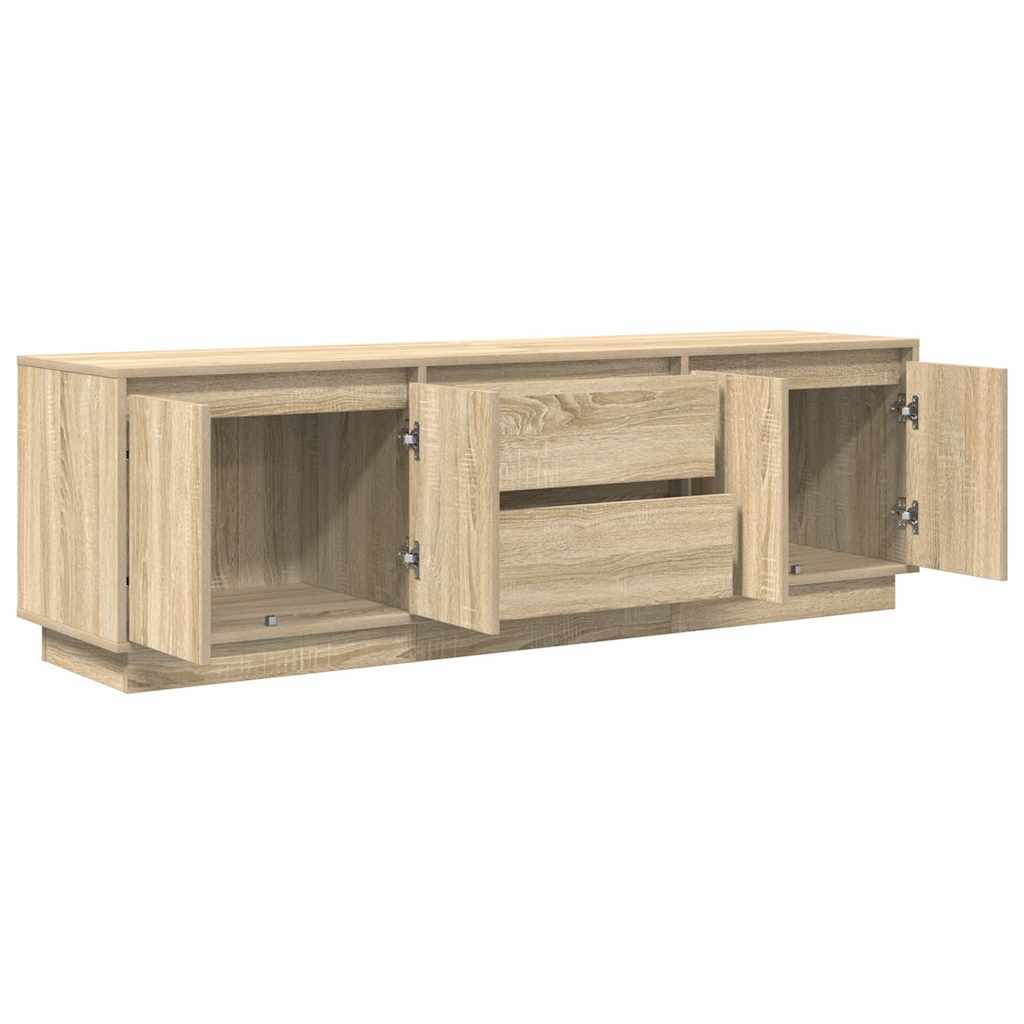 TV-Møbel Sonoma Eik TV-benk med LED-lys 160,5x41x50 cm