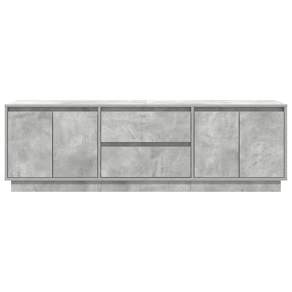 TV-Møbel Betonggrå TV-benk med LED-lys 160,5x41x50 cm